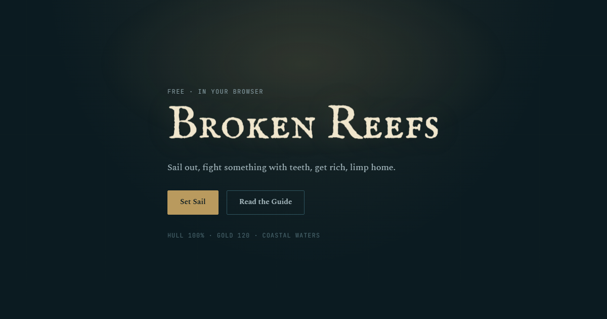 Broken Reefs title screen